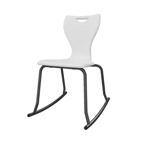 En Rock Educational Chair - Size 6 - Black Frame - White